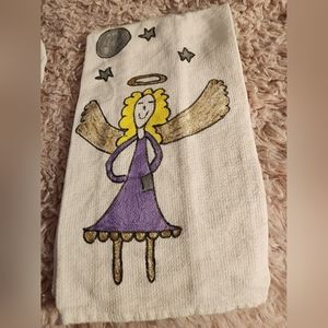 Beautiful blonde  Angel Hand Towel